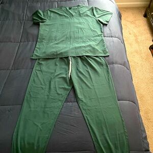 2PC DARK GREEN NEVER WORN BUT WASHED UNIFORM